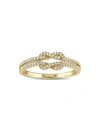 SONATINA WOMEN'S 14K YELLOW GOLD & DIAMOND INFINITY KNOT RING,0400010856037