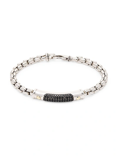 Effy Men's Sterling Silver & Black Spinel Link Bracelet