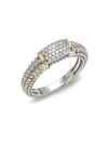 Effy Women's Two Tone 18k Gold, Sterling Silver & Diamond Band Ring In Silver