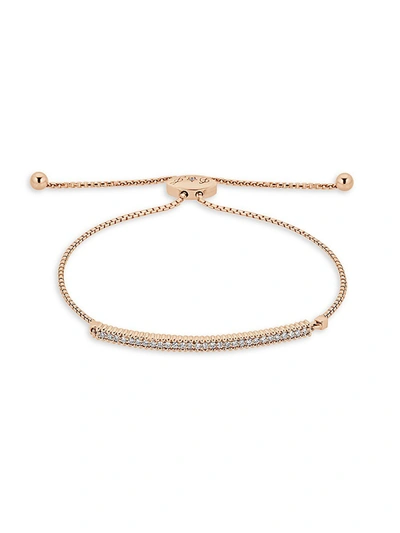 Saks Fifth Avenue Women's 14k Rose Gold & Diamond Adjustable Chain Bolo Bracelet