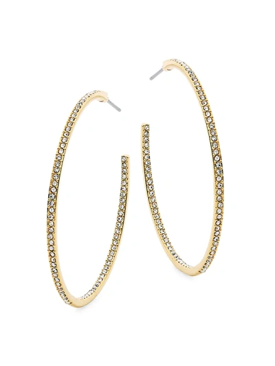 Adriana Orsini Women's Goldtone & Crystal Hoop Earrings In Neutral