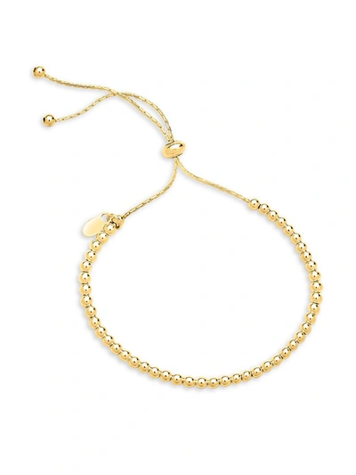 Sterling Forever Beaded Slider Bracelet-silver In Gold