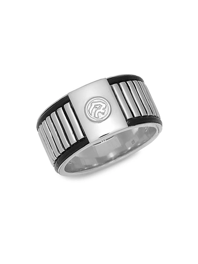 Effy Men's Sterling Silver & Leather Ring