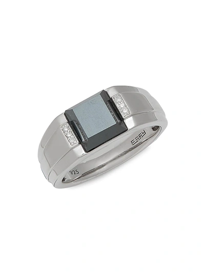 Effy Men's Sterling Silver & Diamond Ring