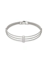 Alor Women's 14k White Gold, Stainless Steel & Diamond 3-row Bracelet