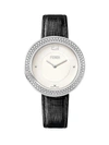 Fendi Women's My Way Stainless Steel, Diamond & Leather-strap Watch In White