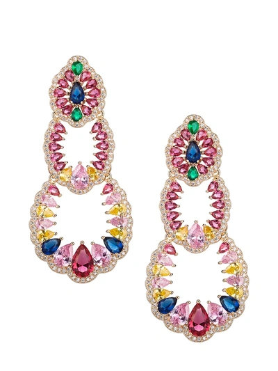 Eye Candy La Women's Luxe Goldtone & Crystal Drop Earrings In Neutral