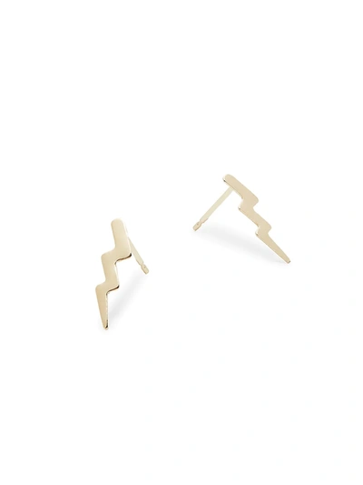 Saks Fifth Avenue Women's 14k Yellow Gold Lightning Stud Earrings