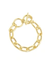 Sterling Forever Women's Linked Toggle Bracelet In Neutral