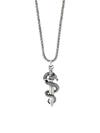 Effy Men's Rhodium Plated Sterling Silver Sword & Snake Pendant Necklace In Silver