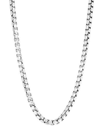 Effy Men's Sterling Silver Round Box Chain Necklace