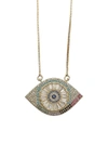 Eye Candy La Women's Luxe 14k Goldplated Sterling Silver & Cubic Zirconia Evil Eye Pendant Necklace In Silver