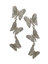 Eye Candy La Women's Luxe Goldtone & Crystal Mini Butterfly Drop Earrings In Neutral