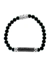 Effy Sterling Silver, Onyx & Black Spinel Bracelet In Black