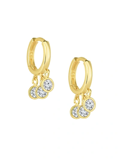 Chloe & Madison Women's 14k Goldplated Sterling Silver & Crystal Drop Earrings
