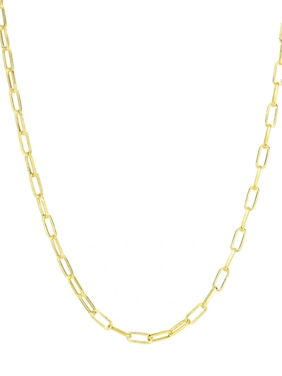 Chloe & Madison Women's 14k Goldplated Sterling Silver Paperclip Chain Necklace