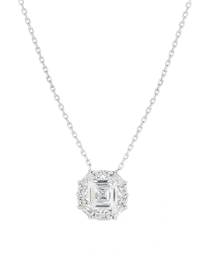 Chloe & Madison Women's Fancy Sterling Silver & Crystal Pendant Necklace