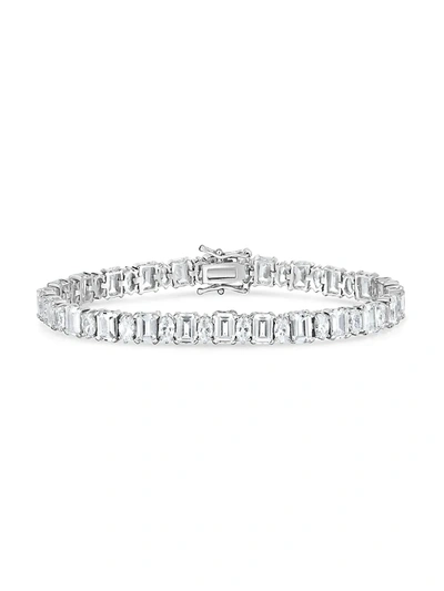 Chloe & Madison Women's Sterling Silver & Cubic Zirconia Tennis Bracelet