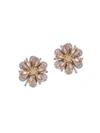 EYE CANDY LA WOMEN'S LUXE CRYSTAL FLOWER STUD EARRINGS,0400011891786