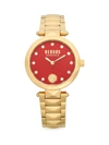 Versus Women's Goldtone Stainless Steel & Swarovski Crystal Bracelet Watch In Red