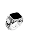 EFFY MEN'S STERLING SILVER & ONYX RING,0400012103619