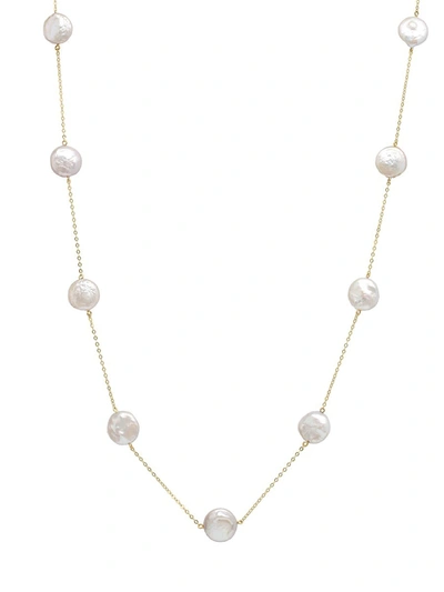 Masako Women's 14k Yellow Gold & 10-11mm Cultured Freshwater Pearl Station Necklace