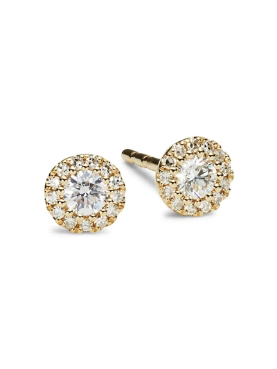 Saks Fifth Avenue Women's 14k Yellow Gold & 0.24 Tcw Diamond Stud Earrings