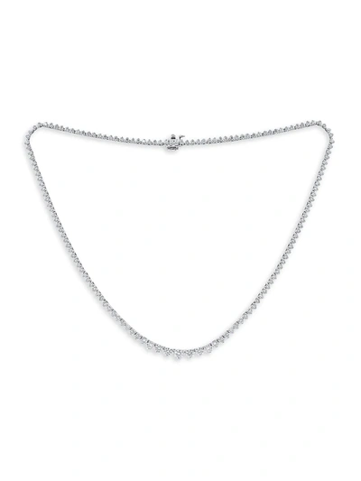 Diana M Jewels Women's 14k White Gold & 10 Tcw Diamond Tennis Necklace