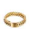 Eye Candy La Men's Christian 18k Goldplated Titanium Chain Bracelet In Neutral