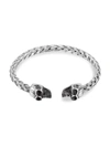 Eye Candy La Men's Stainless Steel Skull Cuff Bracelet In Neutral