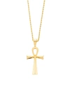 Eye Candy La Men's Goldtone Ankh Pendant Necklace In Neutral