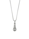 Eye Candy La Men's Titanium Freddie Mic Pendant Necklace In Neutral