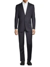 Saks Fifth Avenue Made In Italy Men's Classic Fit Wool Blend Suit In Navy