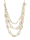 IPPOLITA WOMEN'S 18K YELLOW GOLD & 10MM ROUND PEARL CHAIN LAYERED NECKLACE,0400011946310