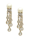 HEIDI DAUS WOMEN'S GOLDTONE, GLASS PEARL & CRYSTAL DROP EARRINGS,0400012099235