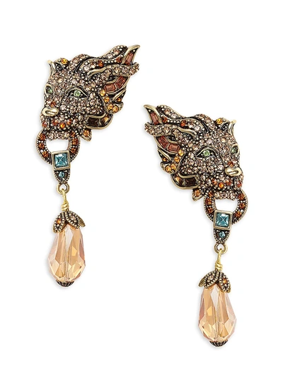 Heidi Daus Women's Goldtone & Crystal Lion Earrings In Neutral
