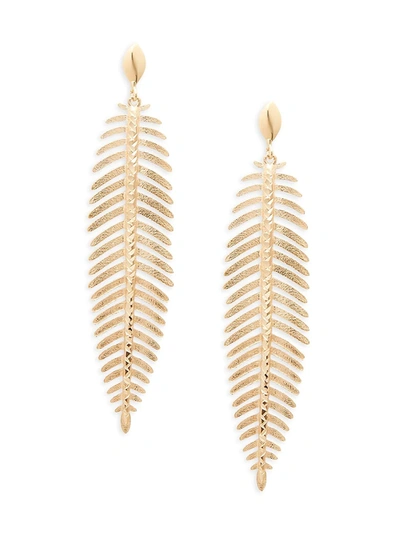 Saks Fifth Avenue Women's 14k Yellow Gold Leaf Drop Earrings