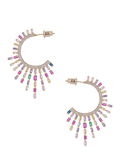 Eye Candy La Women's 18k Goldplated & Crystal Drop Earrings In Neutral
