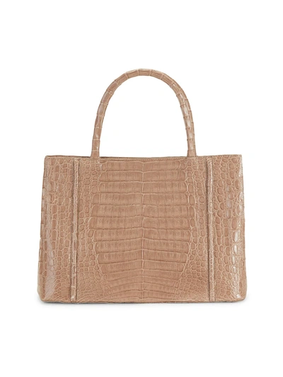 Nancy Gonzalez Women's Medium Crocodile Leather Tote In Taupe