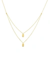 SAKS FIFTH AVENUE SAKS FIFTH AVENUE WOMEN'S 14K YELLOW GOLD DUO MINI DOG TAG DOUBLE-STRAND NECKLACE,0400012341938