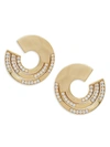 IPPOLITA WOMEN'S SENSO 18K YELLOW GOLD DIAMOND DISC HOOP EARRINGS,0400011607651