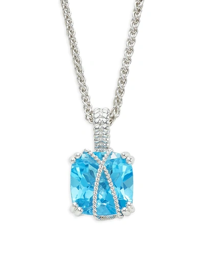 Effy Women's Sterling Silver & Blue Topaz Pendant Necklace