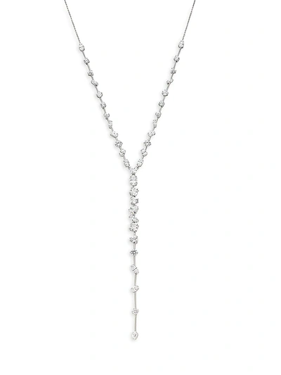 Adriana Orsini Women's Rhodium-plated Sterling Silver & Crystal Lariat Necklace