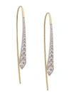 ADRIANA ORSINI WOMEN'S GOLDPLATED & RHODIUM-PLATED STERLING SILVER & CRYSTAL THREADED DROP EARRINGS,0400012226344