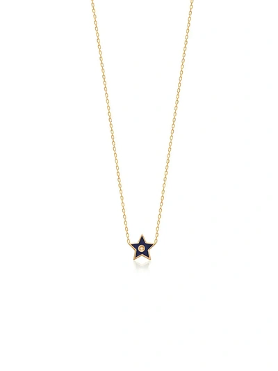 Gabi Rielle Women's 22k Gold Vermeil, Enamel & Cubic Zirconia Star Pendant Necklace