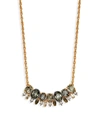 ALEXIS BITTAR WOMEN'S GOLDPLATED PYRITE & CRYSTAL BAR PENDANT NECKLACE,0400012125991