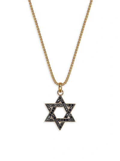 Effy Men's Black Sapphire Star Of David Necklace