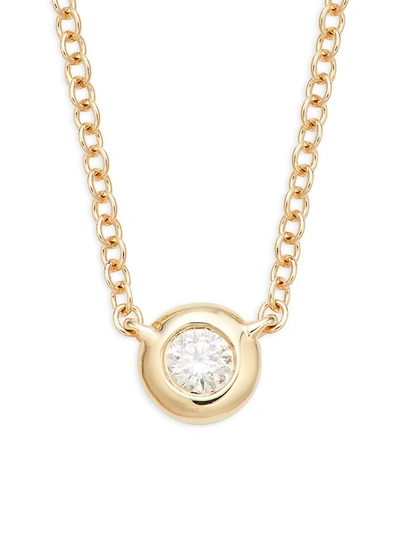 Saks Fifth Avenue Women's 14k Yellow Gold & 0.05 Tcw Diamond Pendant Necklace