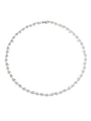 Adriana Orsini Women's Liv Leaf Rhodium-plated & Crystal Collar Necklace In White