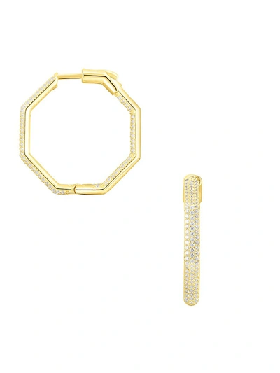 Chloe & Madison Women's 18k Yellow Goldplated Sterling Silver Earrings
